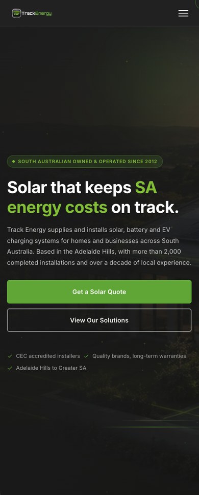 Track Energy mobile